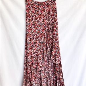Lulus Floral Pink Skirt